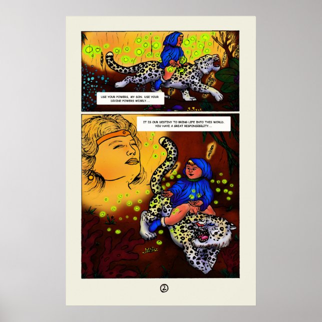 Poster La princesse de lumière bande dessinée 2 (Devant)