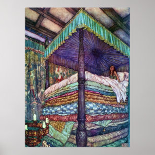 Poster La princesse et le pois Edmund Dulac Art