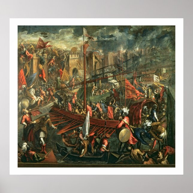 Poster La prise de Constantinople (huile sur toile) (Devant)
