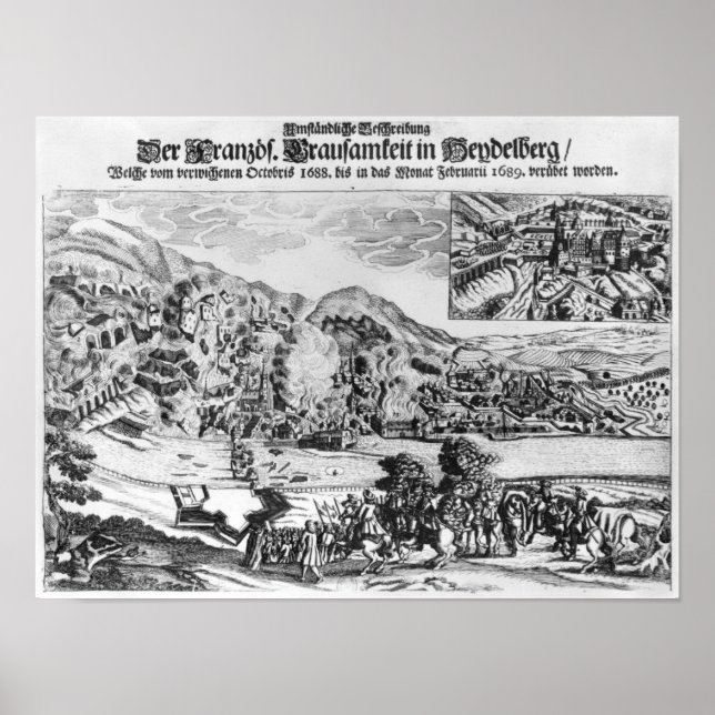 Poster La prise et la destruction de Heidelberg par (Devant)