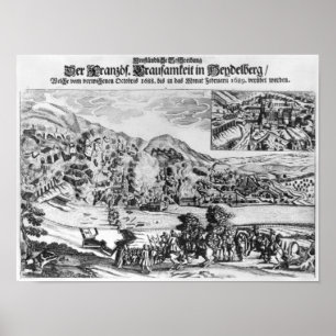 Poster La prise et la destruction d'Heidelberg par
