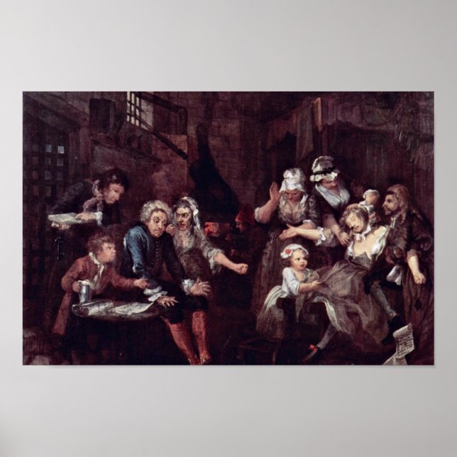 Poster La Prison " De Hogarth William (Best Quality) (Devant)