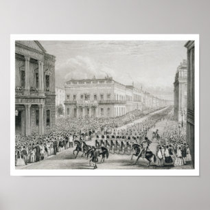 Poster La procession funéraire de Wellington passant
