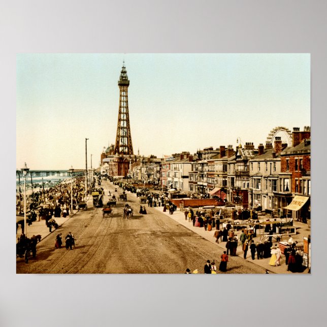 Poster La Promenade Blackpool Lancashire Angleterre (Devant)