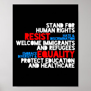 Poster La protestation anti-Trump contre les droits de l'