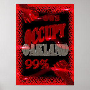 Poster La protestation d'OWS OCCUPENT Oakland Wall Street