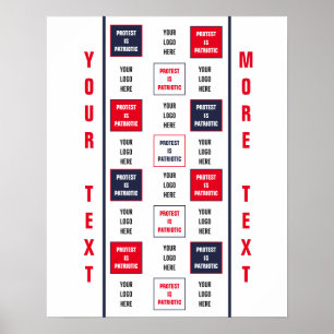 Poster La protestation est le Modèle du logo patriotique