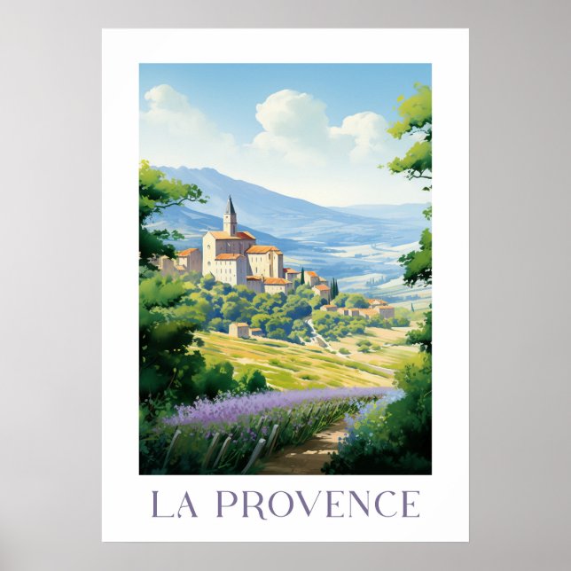Poster La provence - France - illustration (Devant)