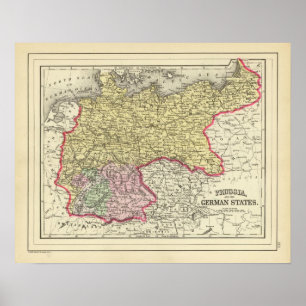 Poster La Prusse, états allemands