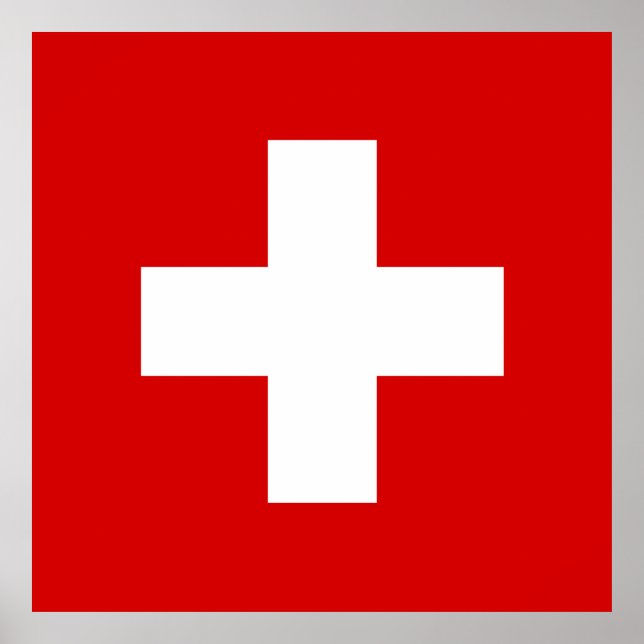 Poster La qualité du drapeau suisse (Devant)
