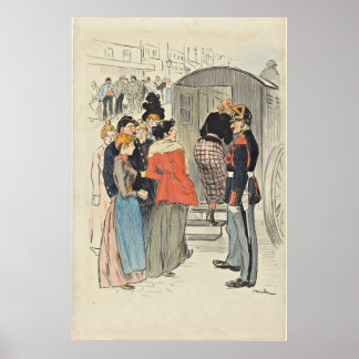 Poster La Rafle-1893 par le théophile Alexandre Steinlen