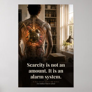 Poster La rareté est un système d'alarme Citation de livr