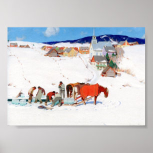 Poster La récolte de glace 1935, Clarence Gagnon