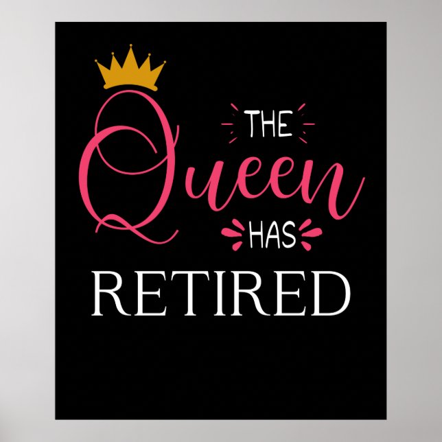 Poster La reine a pris sa retraite des cadeaux pour les f (Devant)