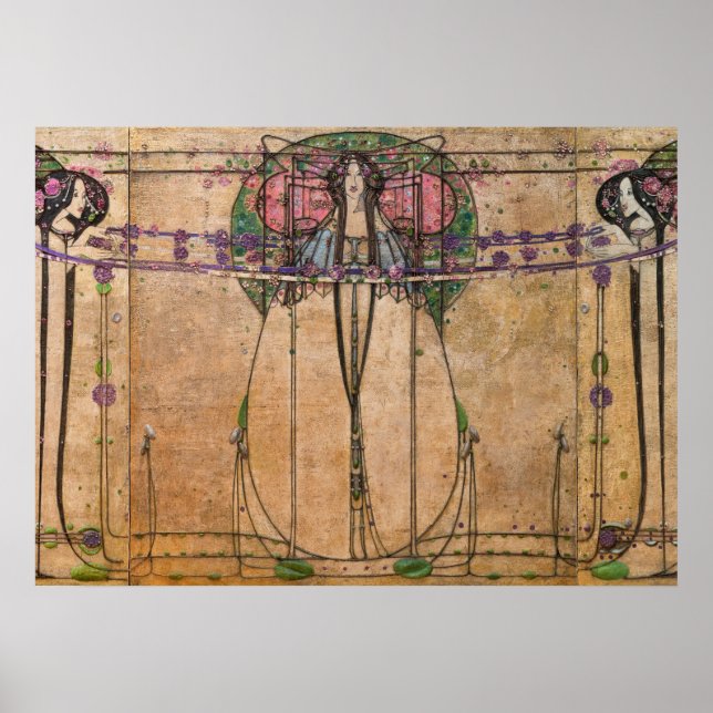 Poster La Reine de la Mai par Margaret Macdonald Mackinto (Devant)