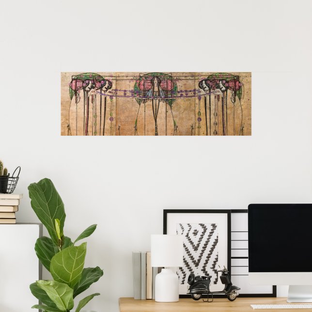 Poster La Reine de la Mai par Margaret Macdonald Mackinto (Bureau à domicile)