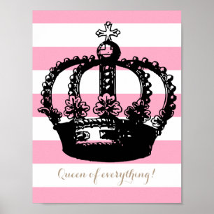 Poster La reine de tout a barré l'affiche de couronne