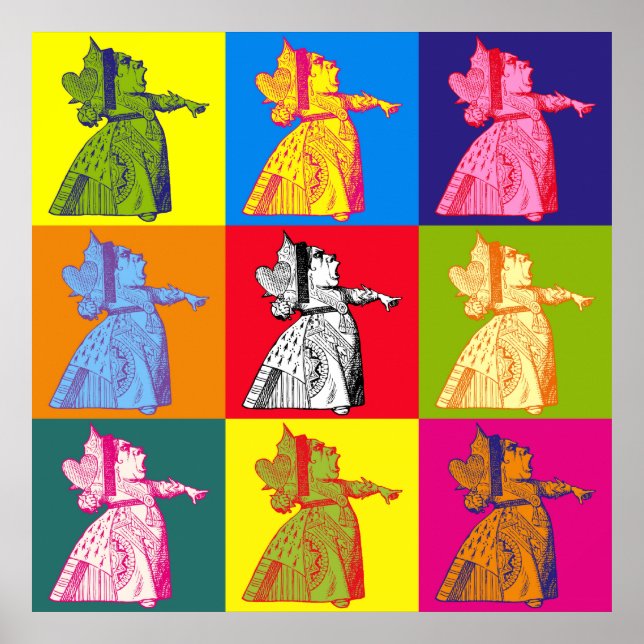 Poster La reine des coeurs Pop Art (Devant)