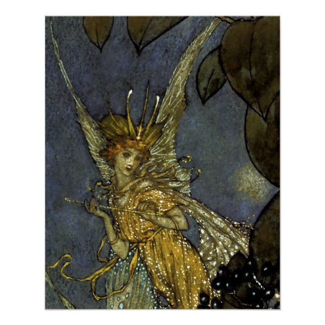 Poster "La reine des fées" par Edmund Dulac (Devant)