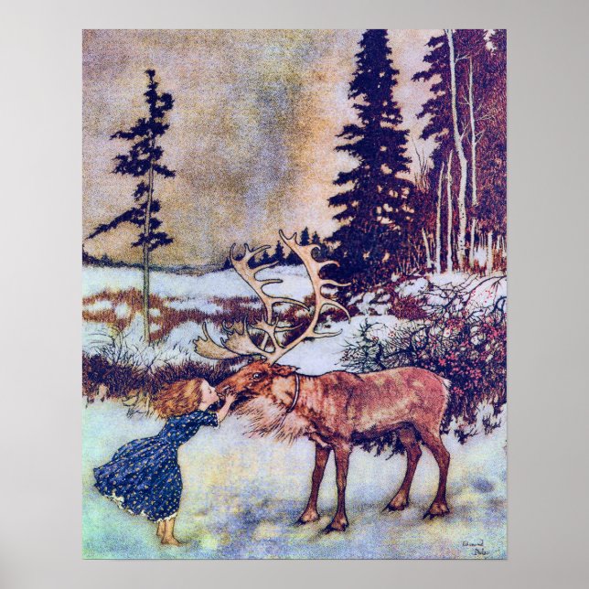 Poster La reine des neiges Edmund Dulac (Devant)