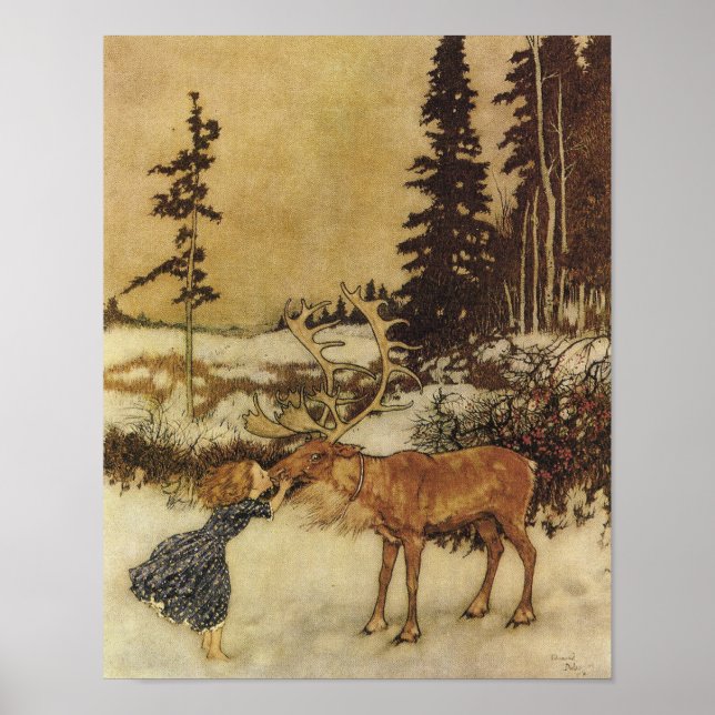 Poster La reine des neiges Edmund Dulac (Devant)