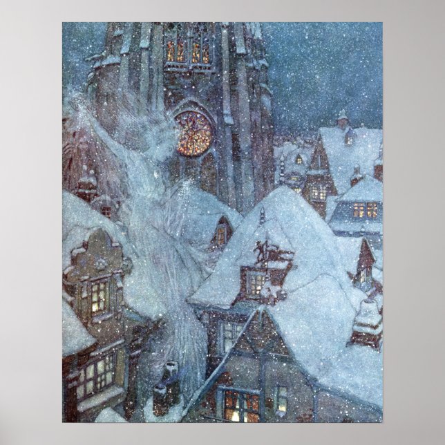 Poster La reine des neiges par Edmund Dulac (Devant)