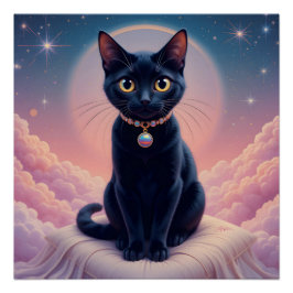 Poster La Reine Du Ciel De Chat Noir