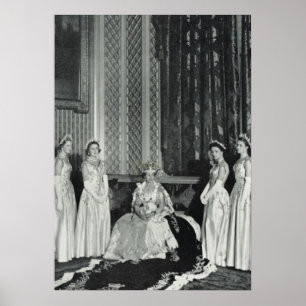 Poster La reine Elizabeth et ses préposés