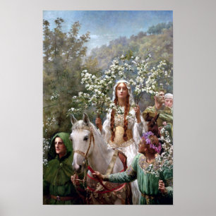 Poster La reine Guinevere s'est mariée par John Collier