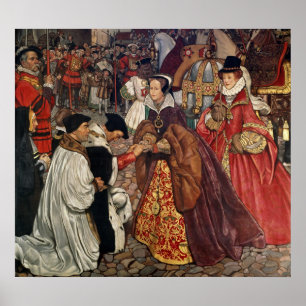 Poster La reine Mary et la princesse Elizabeth entrent