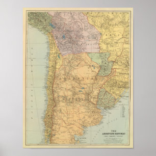 Poster La république d'Argentine, Chili, Paraguay,