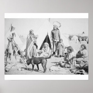 Poster La réservation de Sioux au pin Ridge, le Dakota du