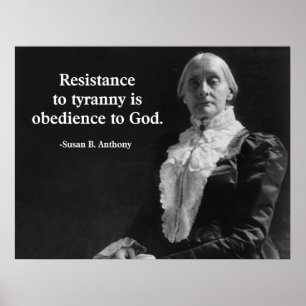 Poster La résistance à la tyrannie est l'obéissance à Die