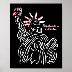 Poster La Résistance Est Patriotique 4 Juillet Char Résis