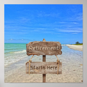 Poster La retraite commence ici ! Plage de l'île de Sanib