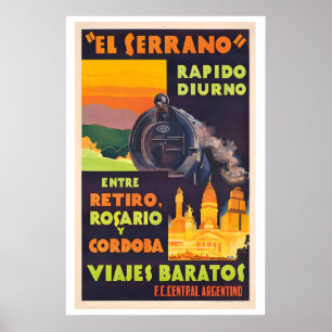 Poster La Retraite Serrano Rosario et Cordoba Argentine