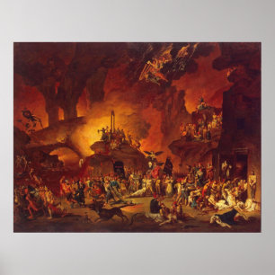 Poster La Révolte de l'Enfer Peinture à l'huile vintage