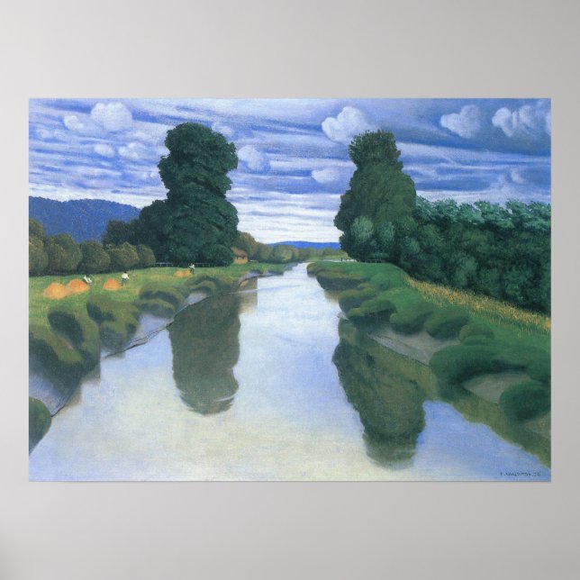Poster La rivière de Berville par Felix Vallotton, Fine A (Devant)