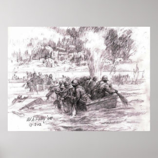 Poster La rivière Saar sous le feu