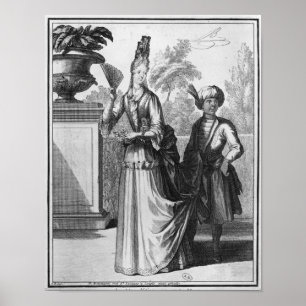 Poster La robe de la femme noble, fin du 17ème siècle