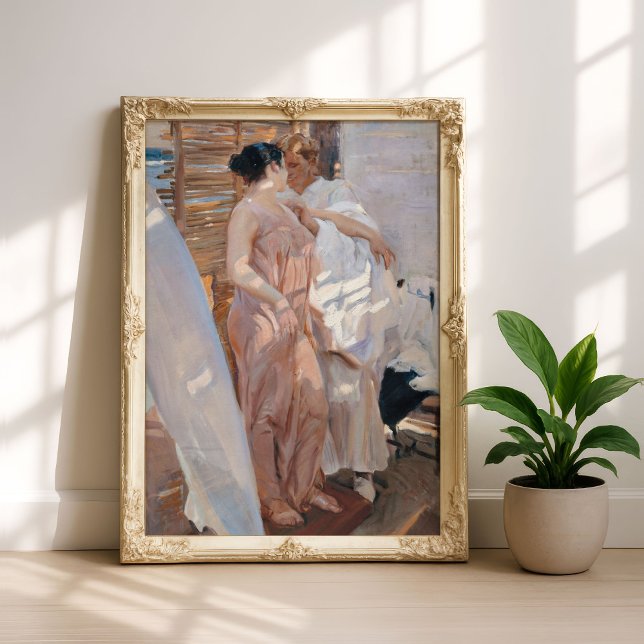 Poster La robe rose, après le bain | Joaquín Sorolla (Créateur téléchargé)