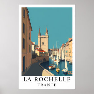 Poster La Rochelle France Port Voyage Art Vintage