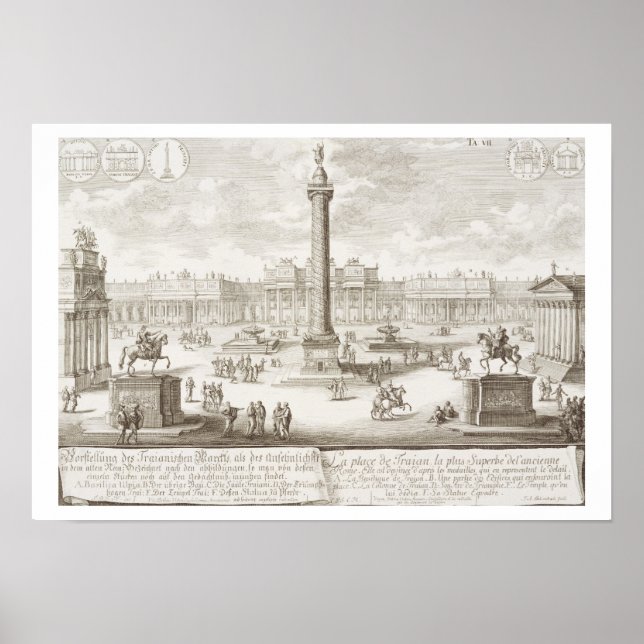 Poster La Rome Carré de Trajan, de 'Entwurf einer histori (Devant)