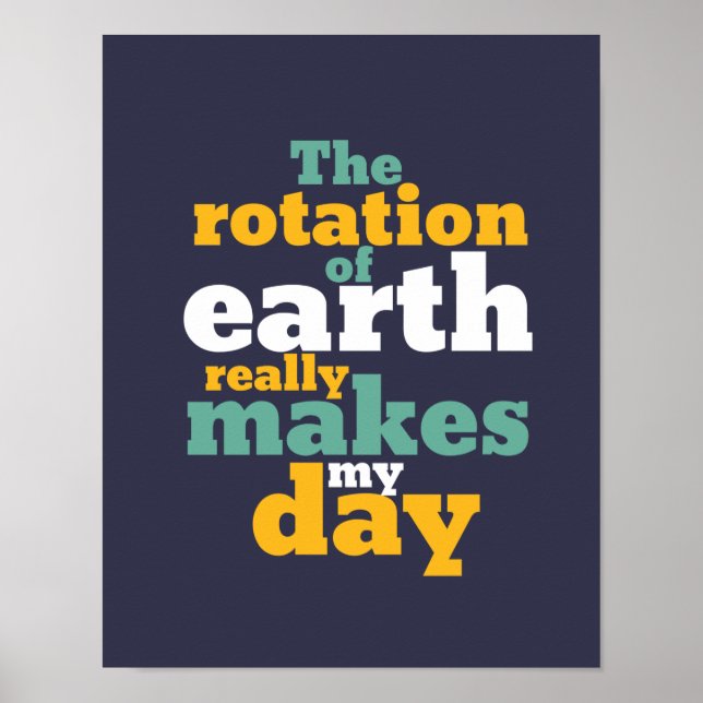 Poster La rotation de la Terre fait mon jeu d'astronomie  (Devant)