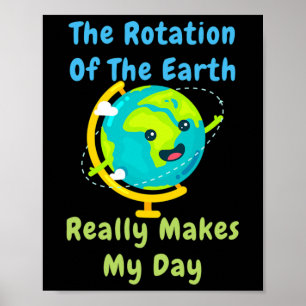 Poster La Rotation De La Terre Rend Ma Journée Drôle Nerd