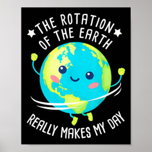 Poster La rotation de la Terre rend ma journée drôle Scie