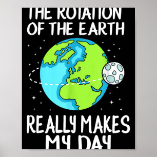 Poster La rotation de la Terre rend ma journée drôle Scie
