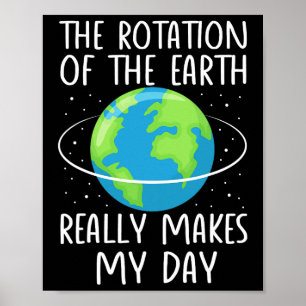 Poster La rotation de la Terre rend ma journée drôle Scie