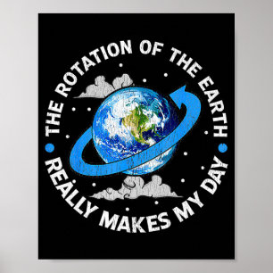 Poster La rotation de la Terre rend ma journée drôle Scie