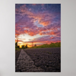 Poster La Route Se Déroule Sur Roever